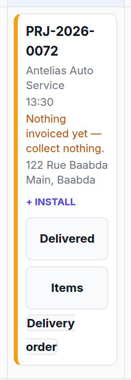 Walking it out — Scheduling A Delivery