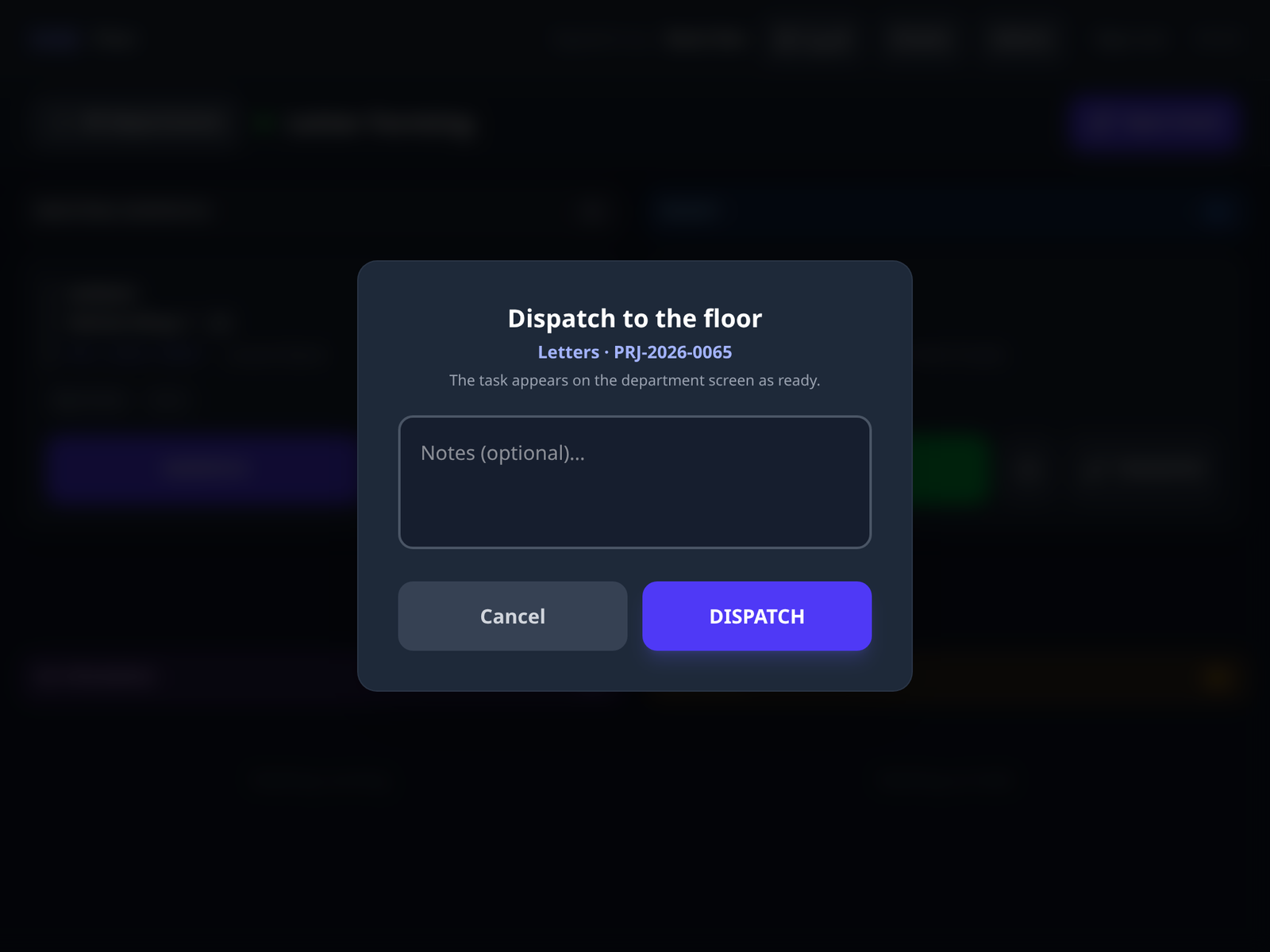 Dispatch — Dispatch and Transfer