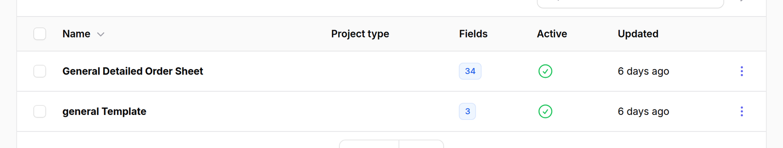 Open the list — Inspection Forms