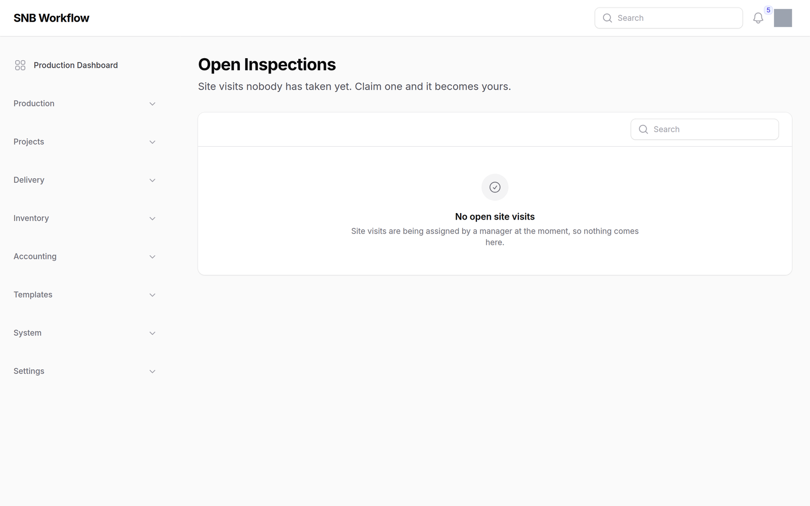 Open the board — Open Inspections