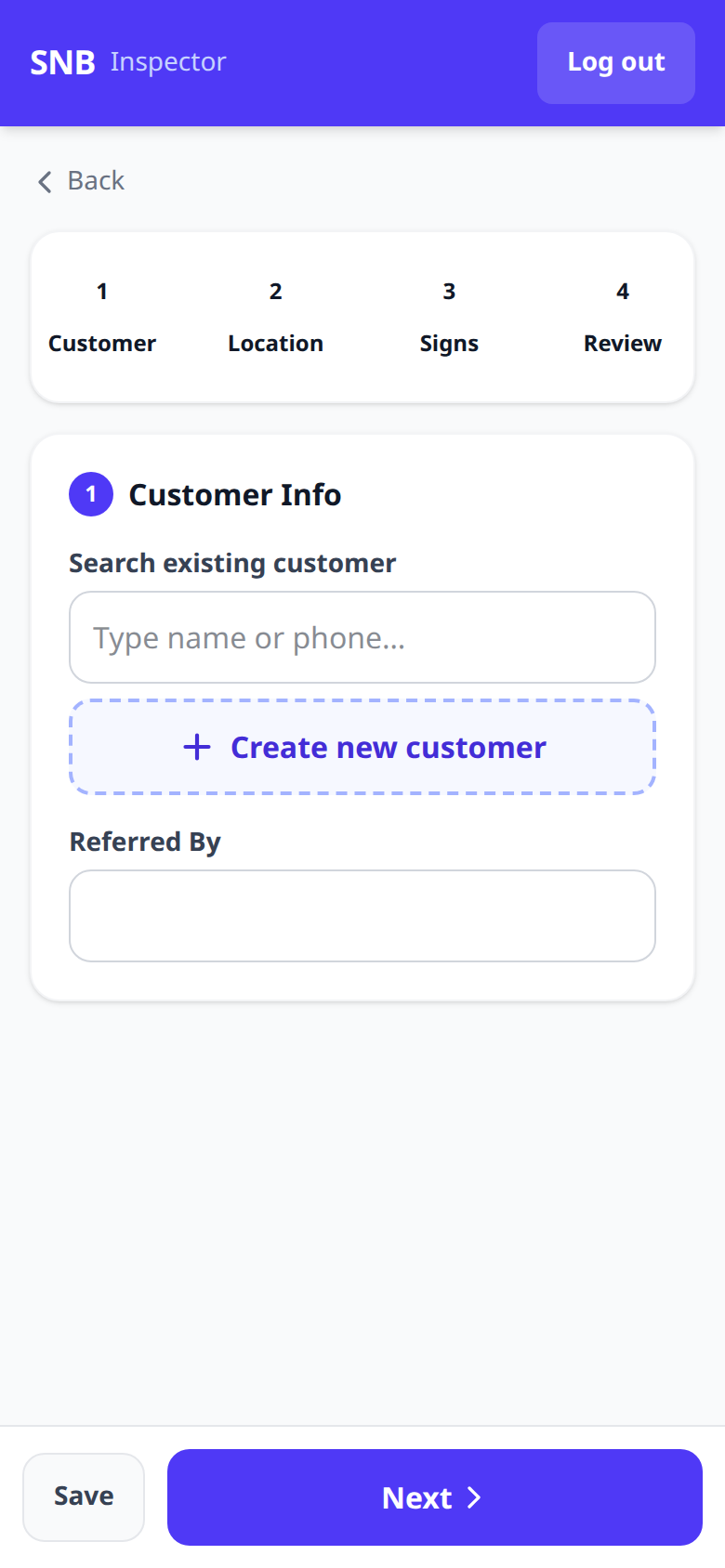 Step 1 — Customer — An Unplanned Visit