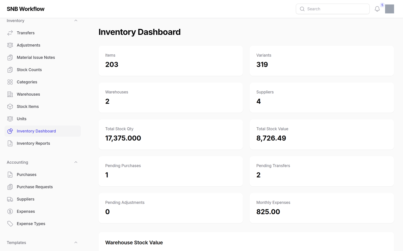 Open it — Inventory Dashboard