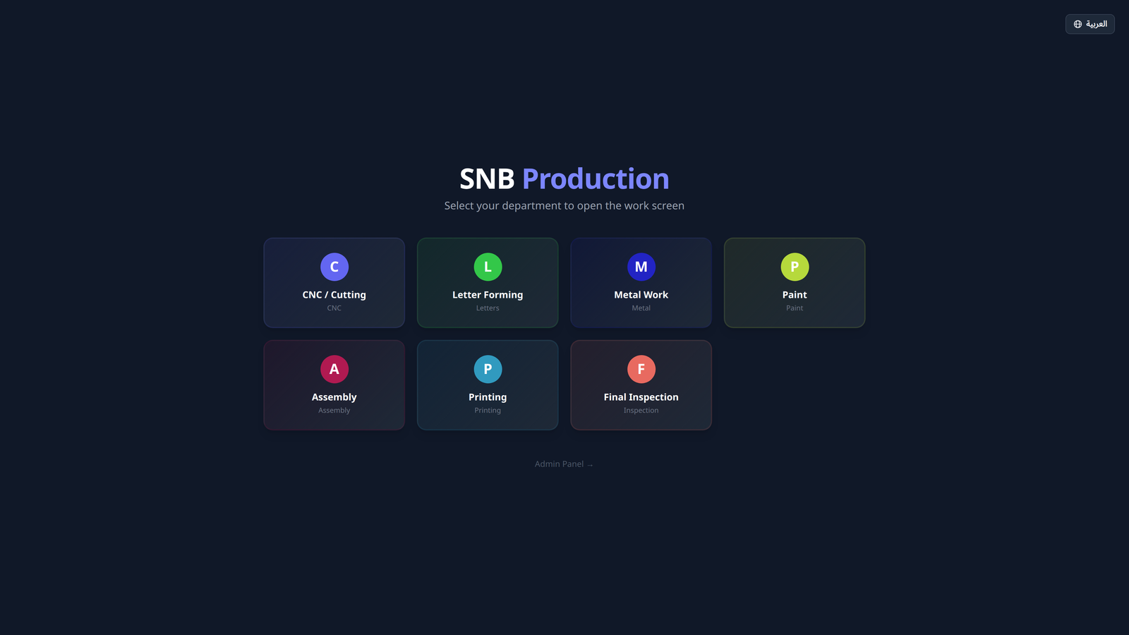 Open your department — Finding your work on the screen