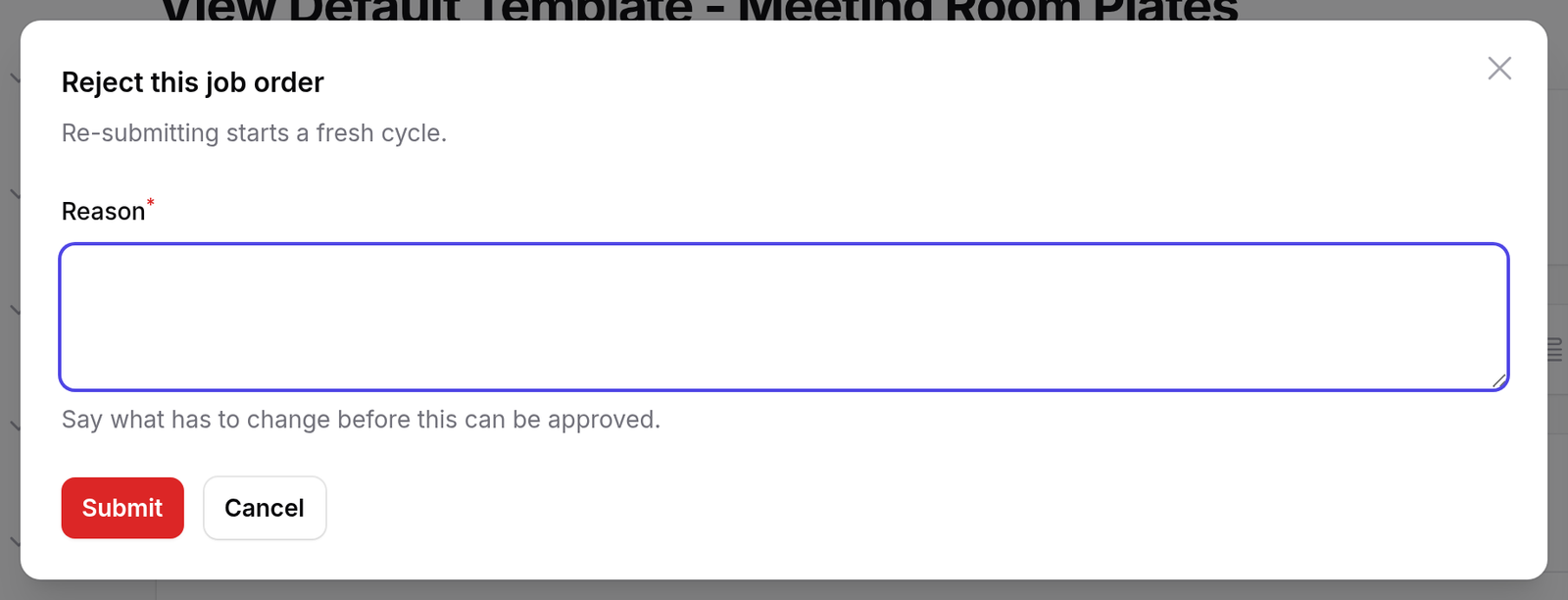 Rejecting — Submitting And Signing A Job Order