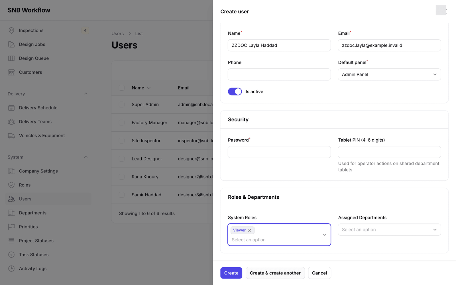 Give them a role — Add a user